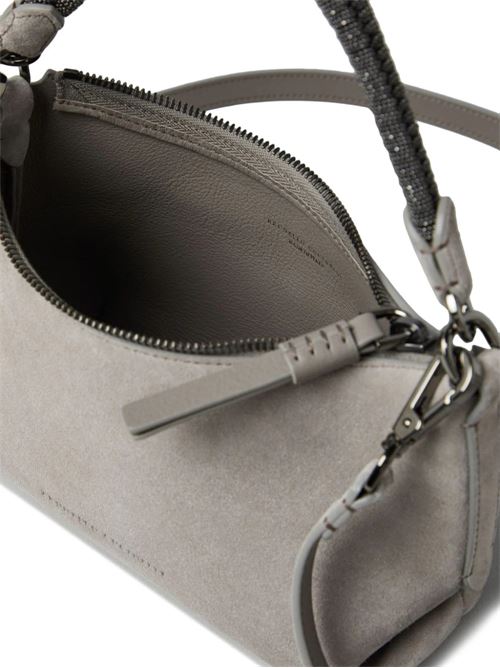 Grey calf suede woman bag Brunello Cucinelli | MBDLD2581C8195